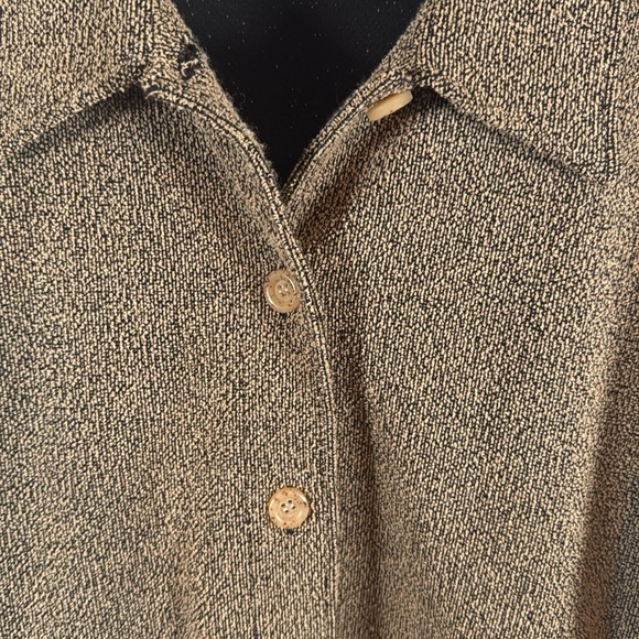 Vintage Liz & Co Tan Textured Over Shirt Shacket Size 1X - Picture 2 of 8